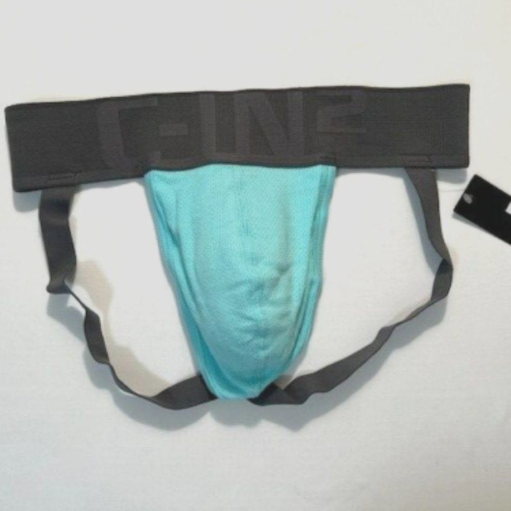 C-IN2 Men's C-Theory Athletic Supporter - Aqua/Gray - Jockstrap